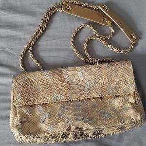 Designer Stuart Weitzman snake skin purse